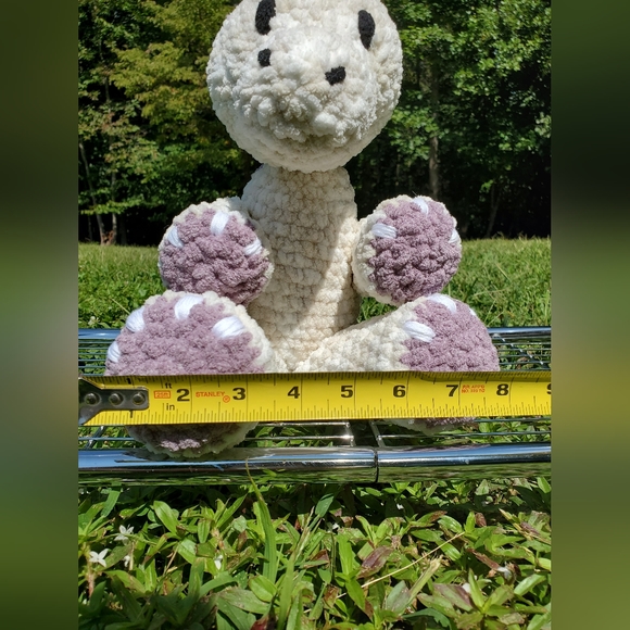 Big Beach Foam Tarbosaurus Crochet Plushie Dinosaur Toy| 13" Sitting Plush - Picture 9 of 9